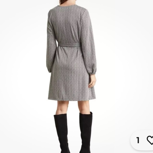 Lucky Brand Gray Knit V-Neck Button-Down Dress – Size XL - Picture 2 of 9